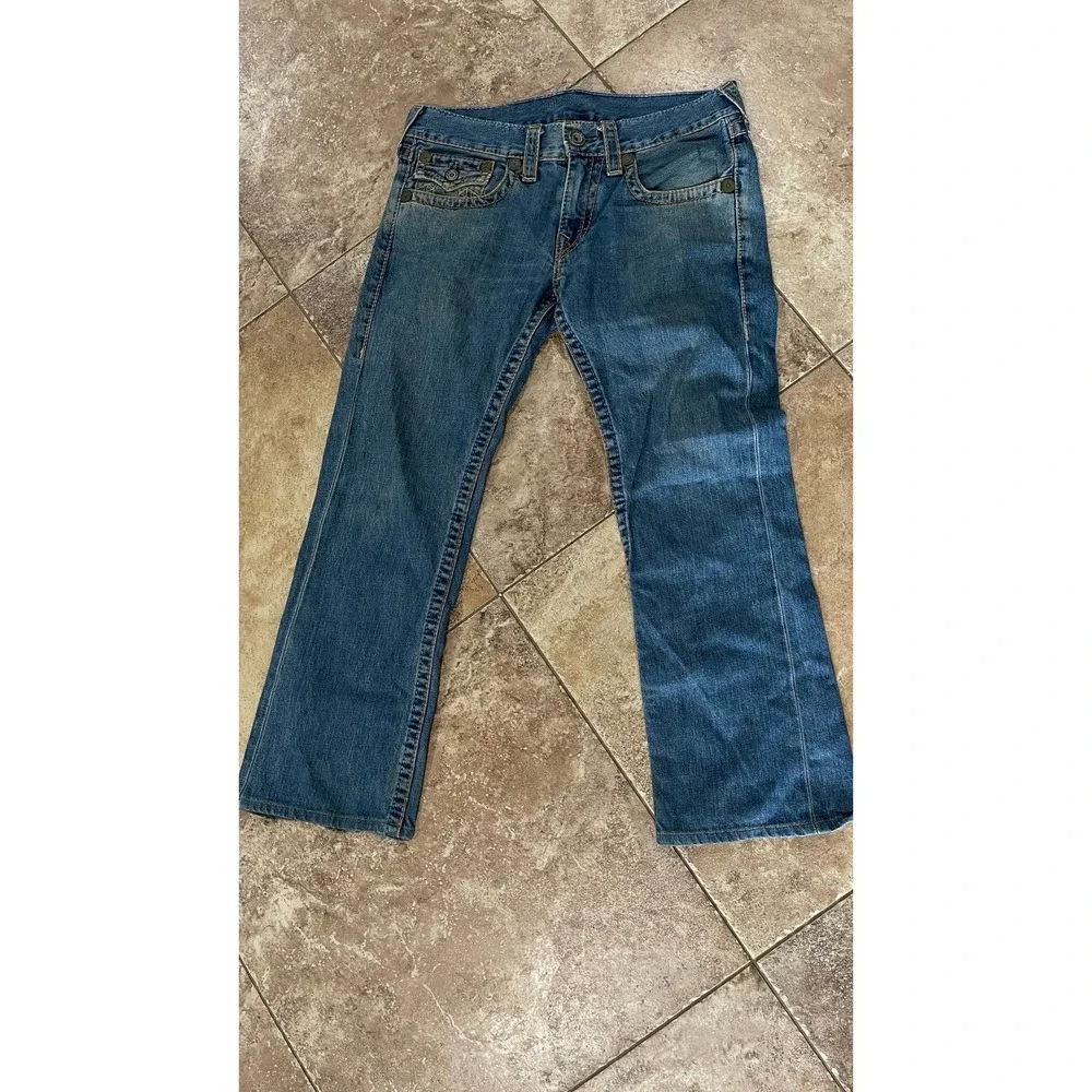 TRUE RELIGION STRAIGHT FLAP POCKET‎ MENS JEANS SZ 31